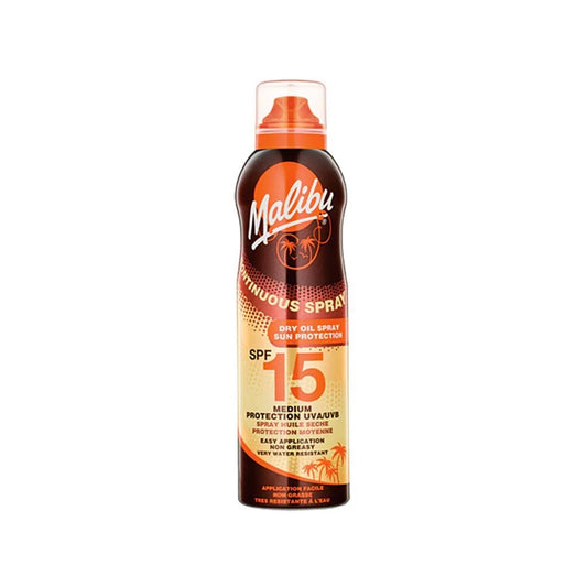 Malibu Sun Lotion Continuous Dry Oil Spray SPF 15