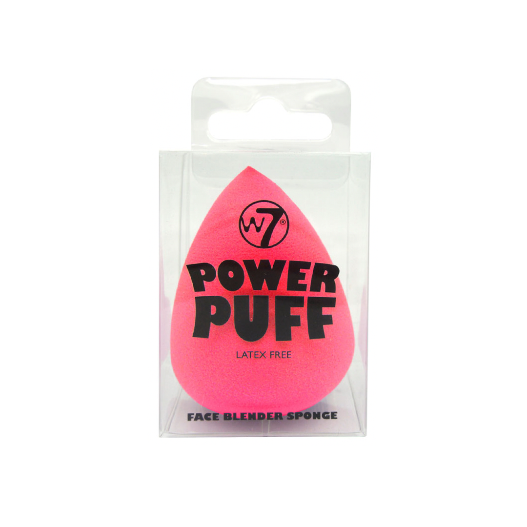 W7 Power Puff Face Blender Sponge Bright Pink