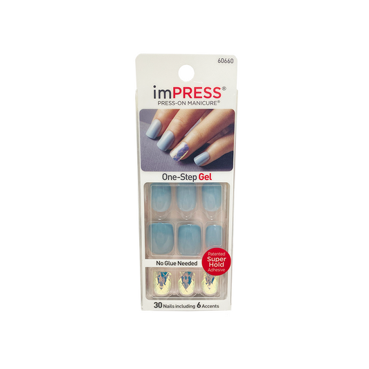 Kiss Impress 30 Nails 60660 Bright as a Feather Teal