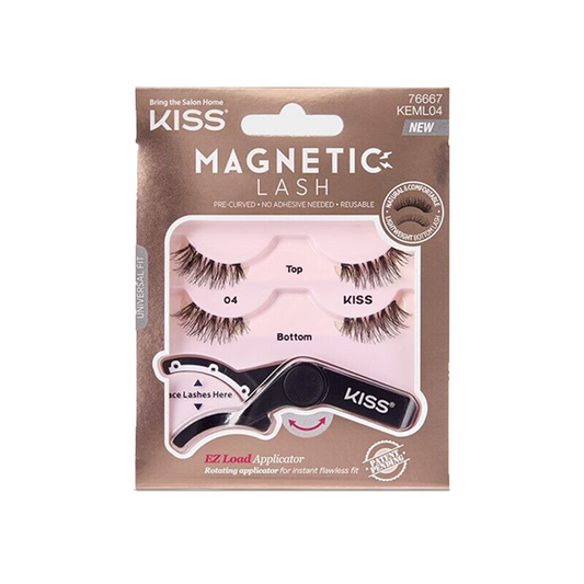 Kiss Magnetic Lash False Eyelashes 76667 04 With Eyeliner
