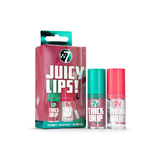 W7 Juicy Lips Lip Oil Too Close Duo Set