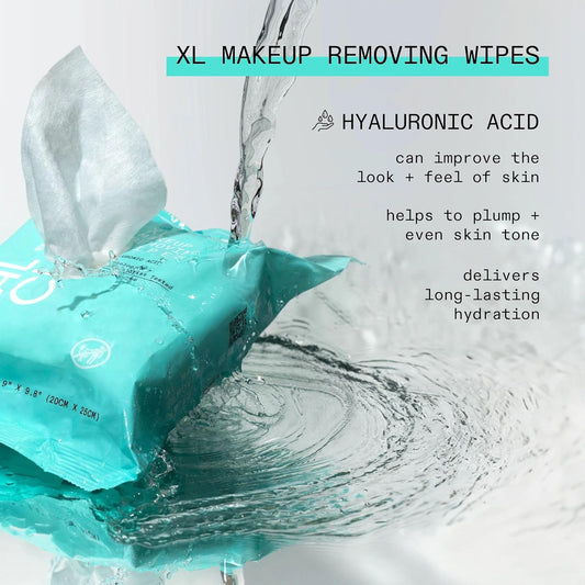 Real Techniques Real Clean XL Makeup Removing Wipes With Hyaluronic Acid