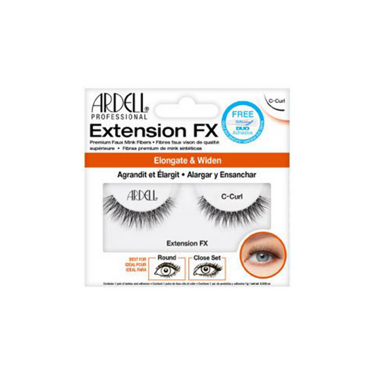 Ardell Extension FX C Curl False Eyelashes with Duo Adhesive