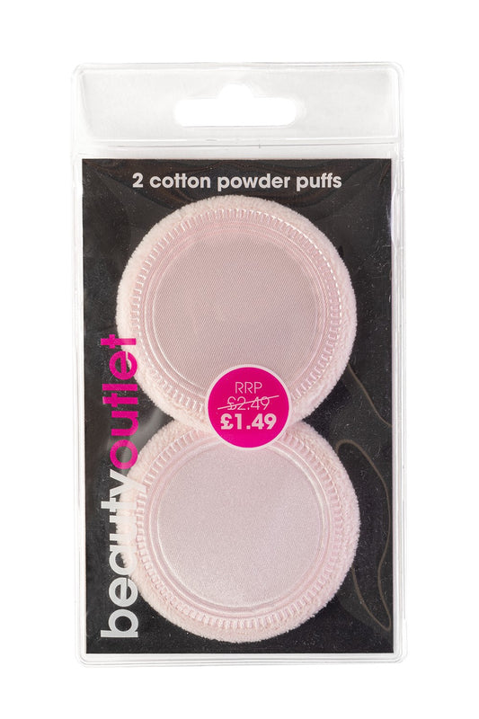 Beauty Outlet Cotton Powder Puffs Twin Pack