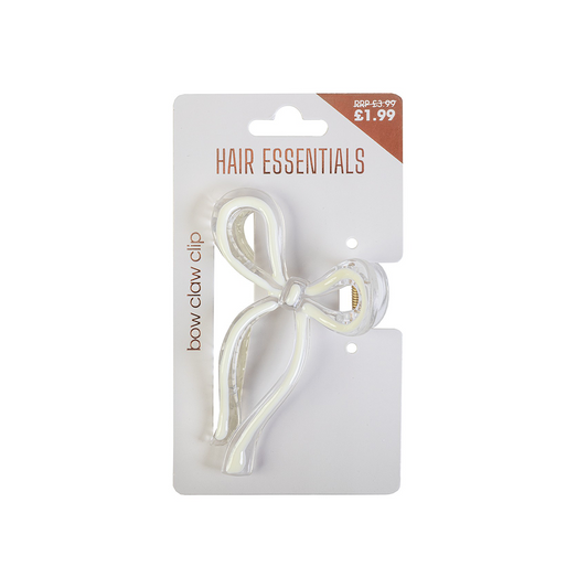 Beauty Outlet Bow Claw Clip White BEAU525