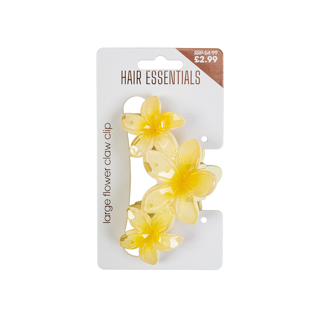 Beauty Outlet 3 Flower Claw Clip Yellow BEAU548