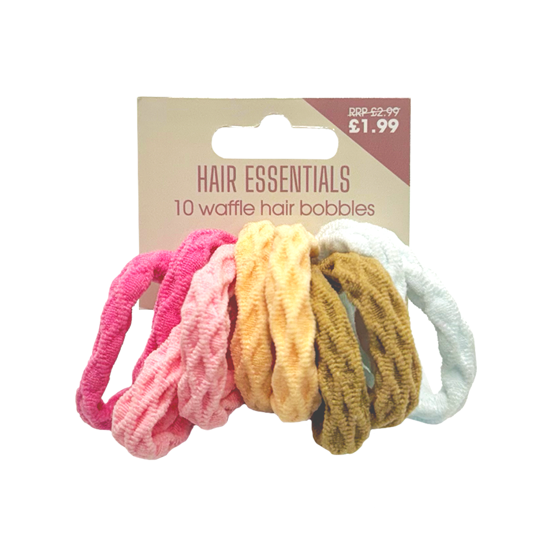 Beauty Outlet 10 Waffle Hair Bobbles Blonde BEAU570