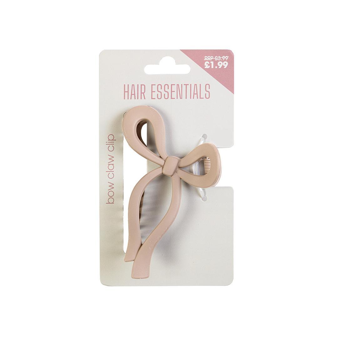 Beauty Outlet Nude Bow Claw Clip BEAU610