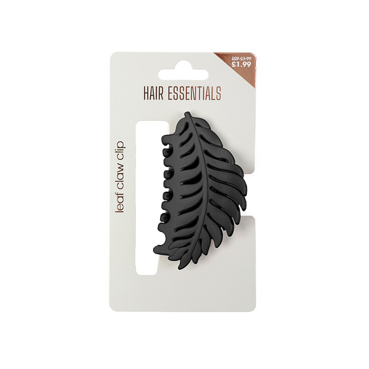 Beauty Outlet Claw Clip Leaf Black BEAU615