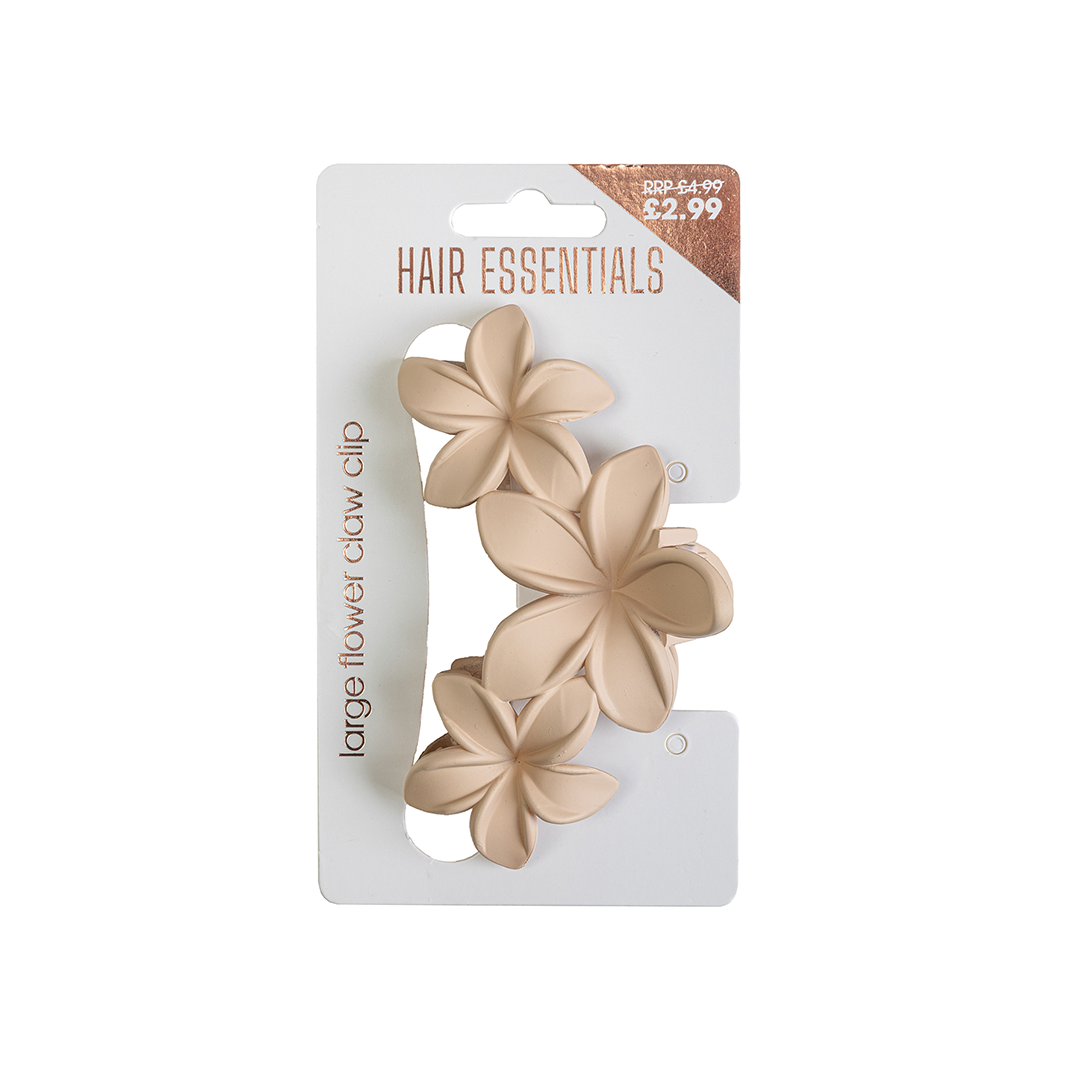 Beauty Outlet 3 Flower Claw Clip Nude BEAU621