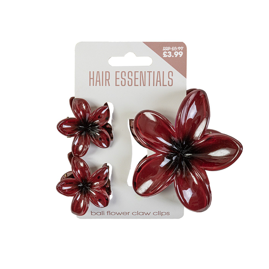Beauty Outlet Claw Clip Bali 3 Pack Cherry BEAU635