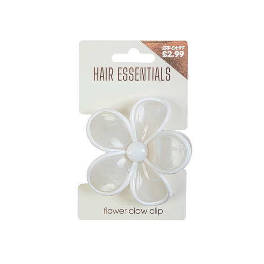 Beauty Outlet Flower Claw Clip Cream/White BEAU643