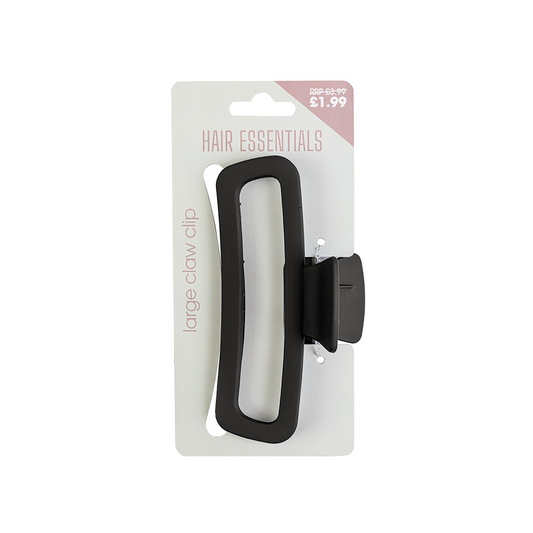 Beauty Outlet Claw Clip Large Open Square Black BEAU652