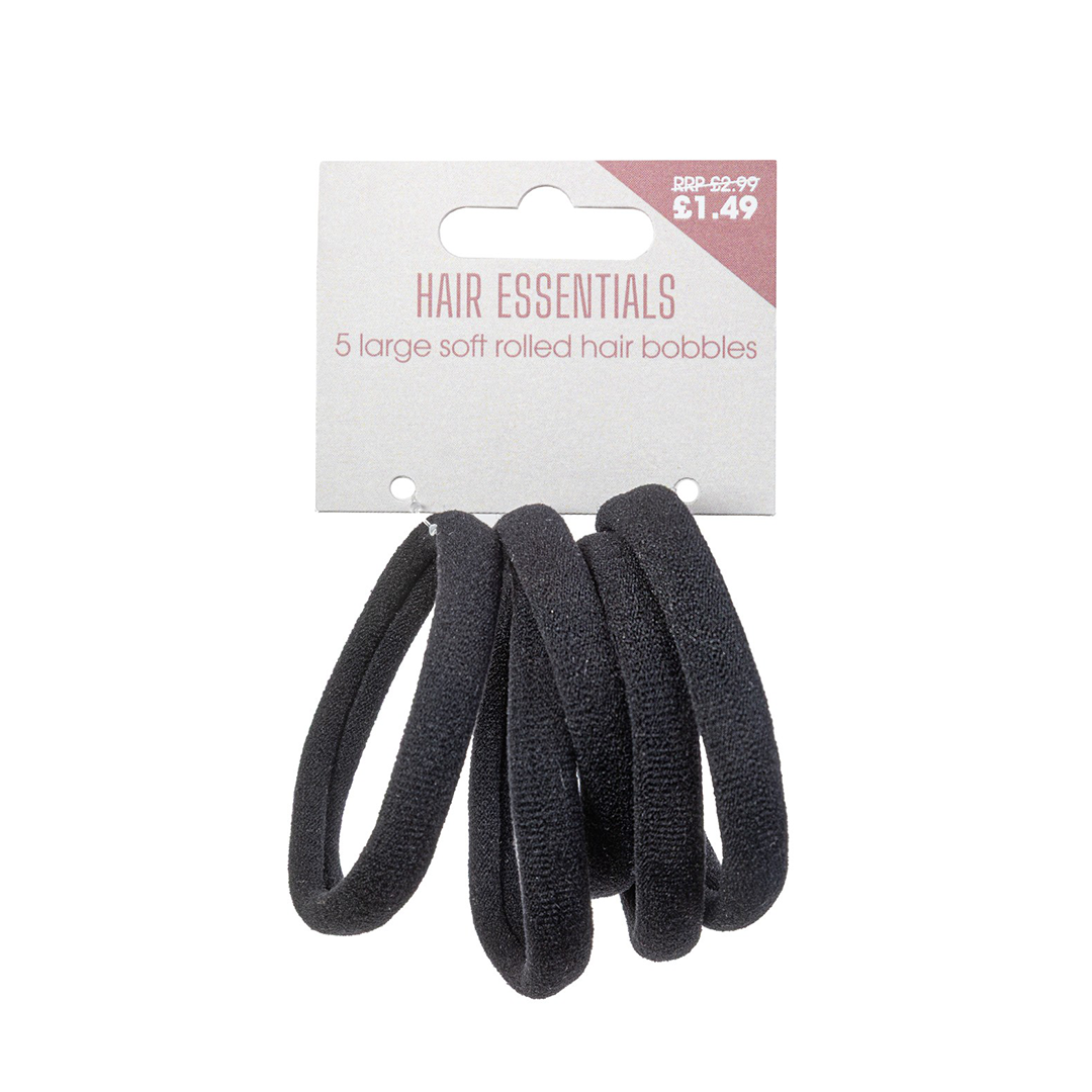 Beauty Outlet 5 Large Soft Rolled Elastics Black BEAU684