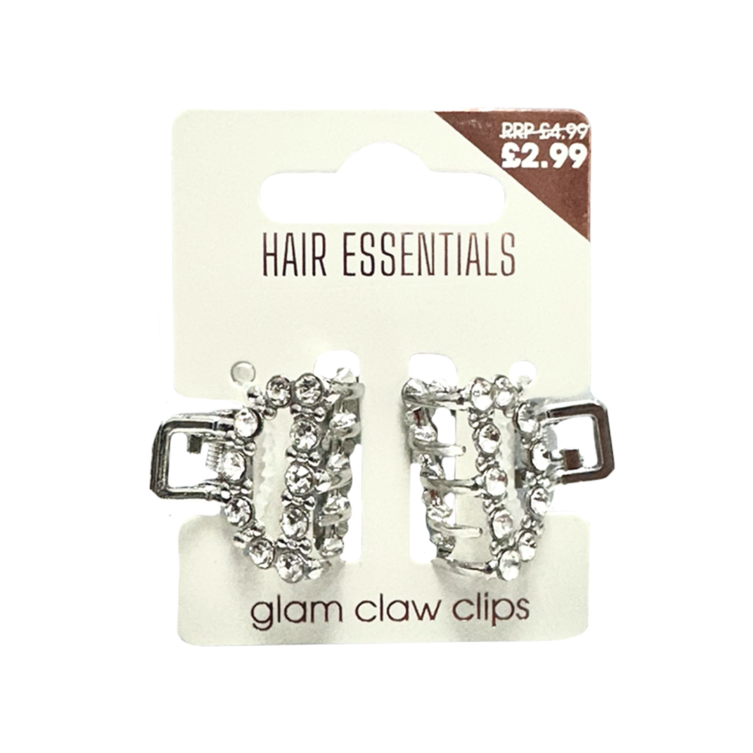 Beauty Outlet 2 Mini Diamante Claw Clips BEAU691