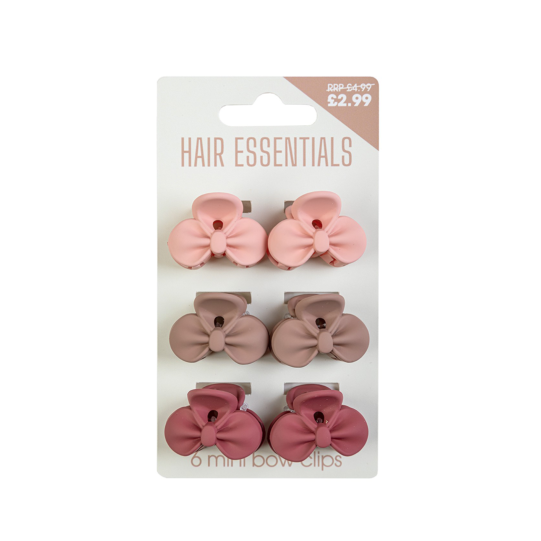 Beauty Outlet 2 Mini Bow Claw Clips Assorted BEAU696