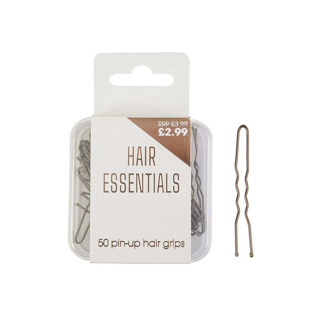 Beauty Outlet 50 Pin Up Grips Brown BEAU698