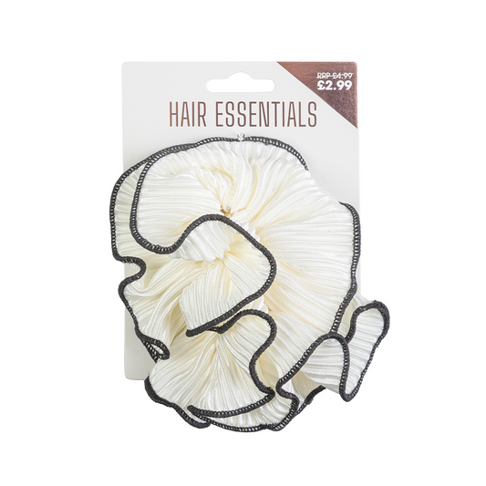 Beauty Outlet Cream Ruffle Scrunchie BEAU702