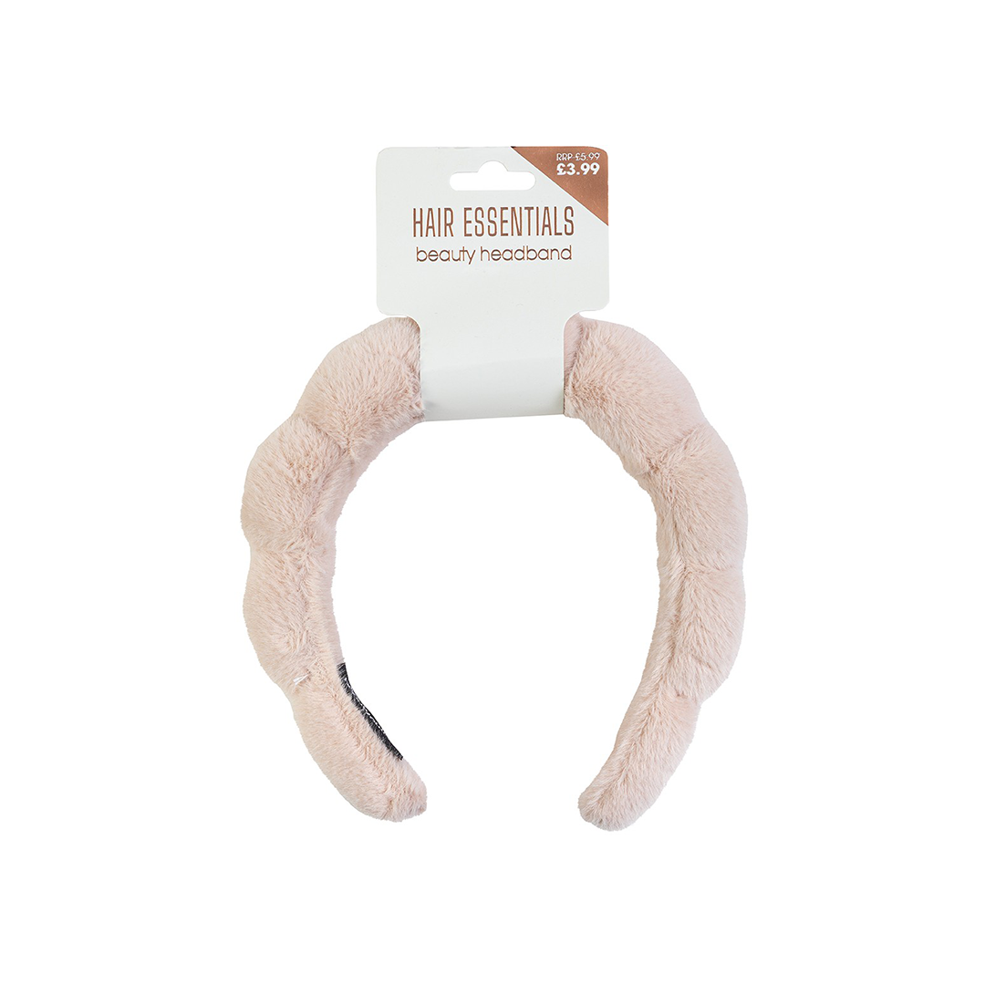 Beauty Outlet Bubble Headband Fluffy Nude BEAU705