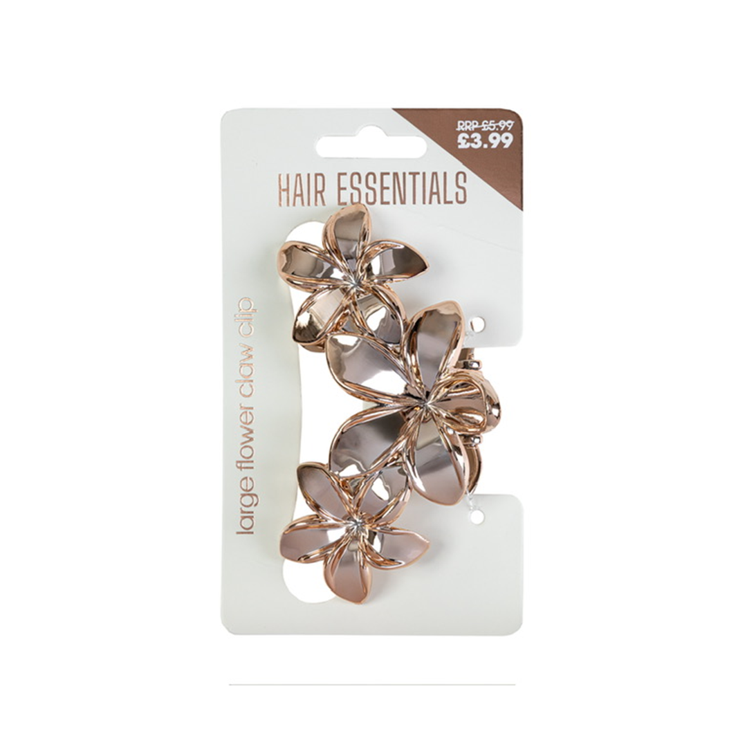 Beauty Outlet 3 Flower Claw Clip Gold BEAU707