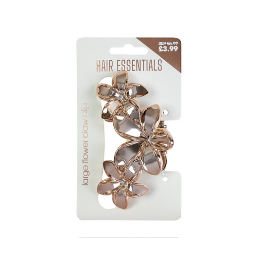 Beauty Outlet 3 Flower Claw Clip Gold BEAU707
