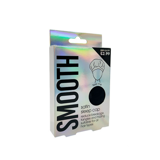Beauty Outlet Smooth Satin Sleep Cap Black BEAU712