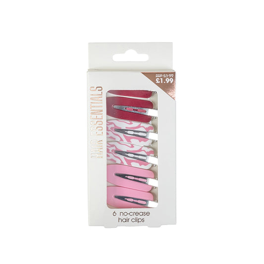 Beauty Outlet 6 Piece No Crease Clips Pink Mix BEAU718