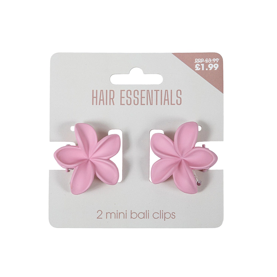 Beauty Outlet 2 Mini Bali Claw Clips Pink BEAU811