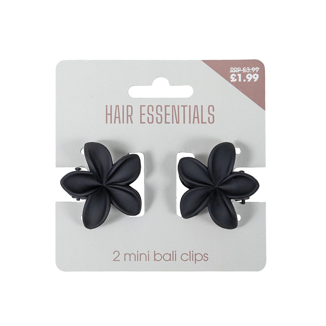 Beauty Outlet 2 Mini Bali Claw Clips Black BEAU812