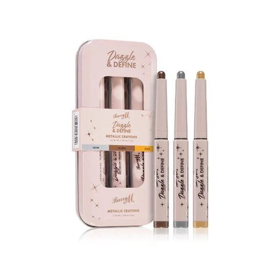 Barry M Dazzle & Define Metallic Crayons 3pc Silver, Truffle, Gold 1.4g