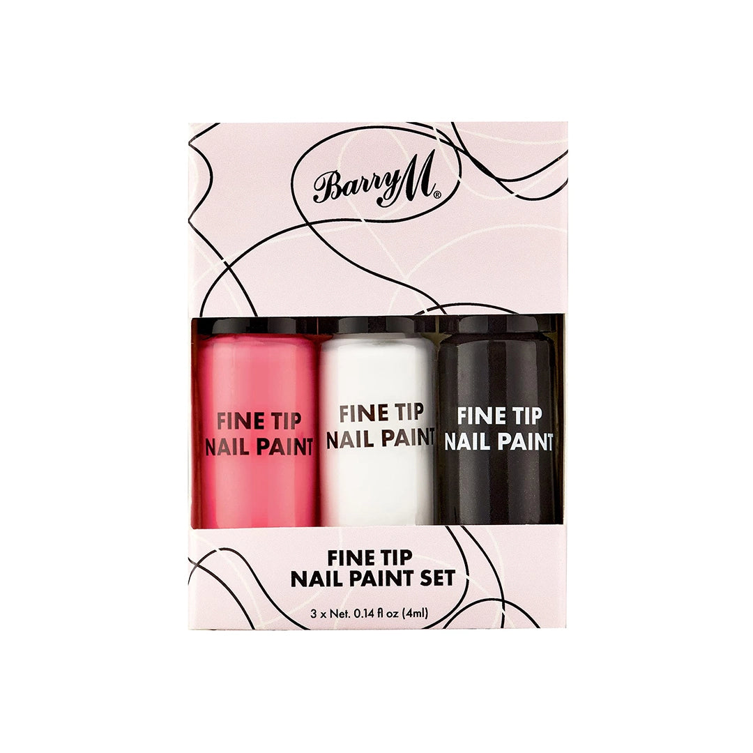 Barry M Fine Tip Nail Paint Set 3pc 4ml