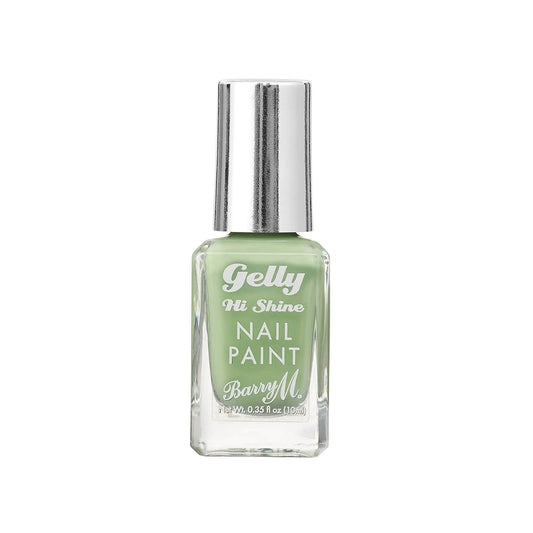 Barry M Gelly Hi Shine Nail Paint Black Pistachio 913