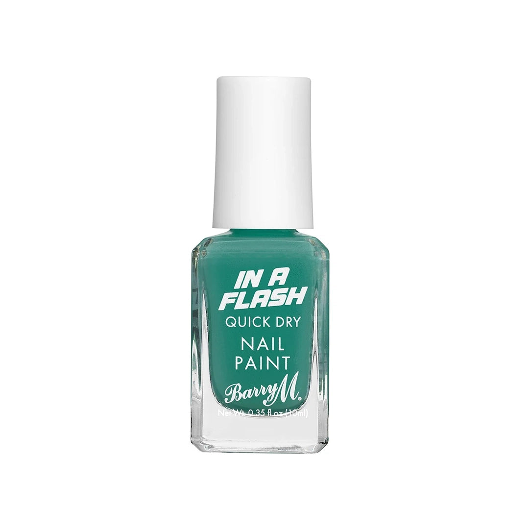 Barry M In A Flash Quick Dry Nail Paint Teal Rush