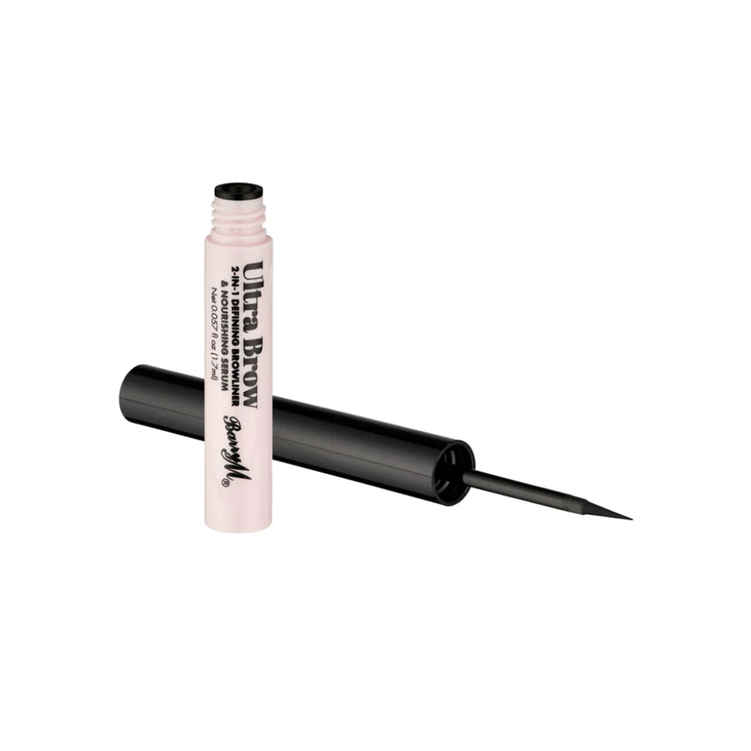 Barry M Ultra Brow 2in1 Defining Brow Liner & Nourishing Serum Black