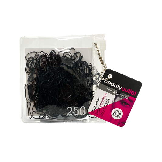 Beauty Outlet 250 No Snag Hair Bands Black BEAU141