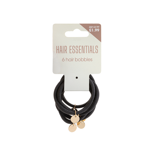 Beauty Outlet 6 Soft Rolled Elastics Black With Disc BEAU519