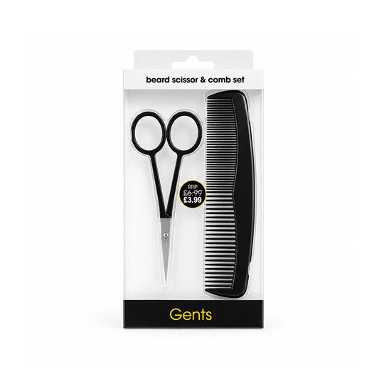Beauty Outlet Gents Beard Scissor & Comb Set