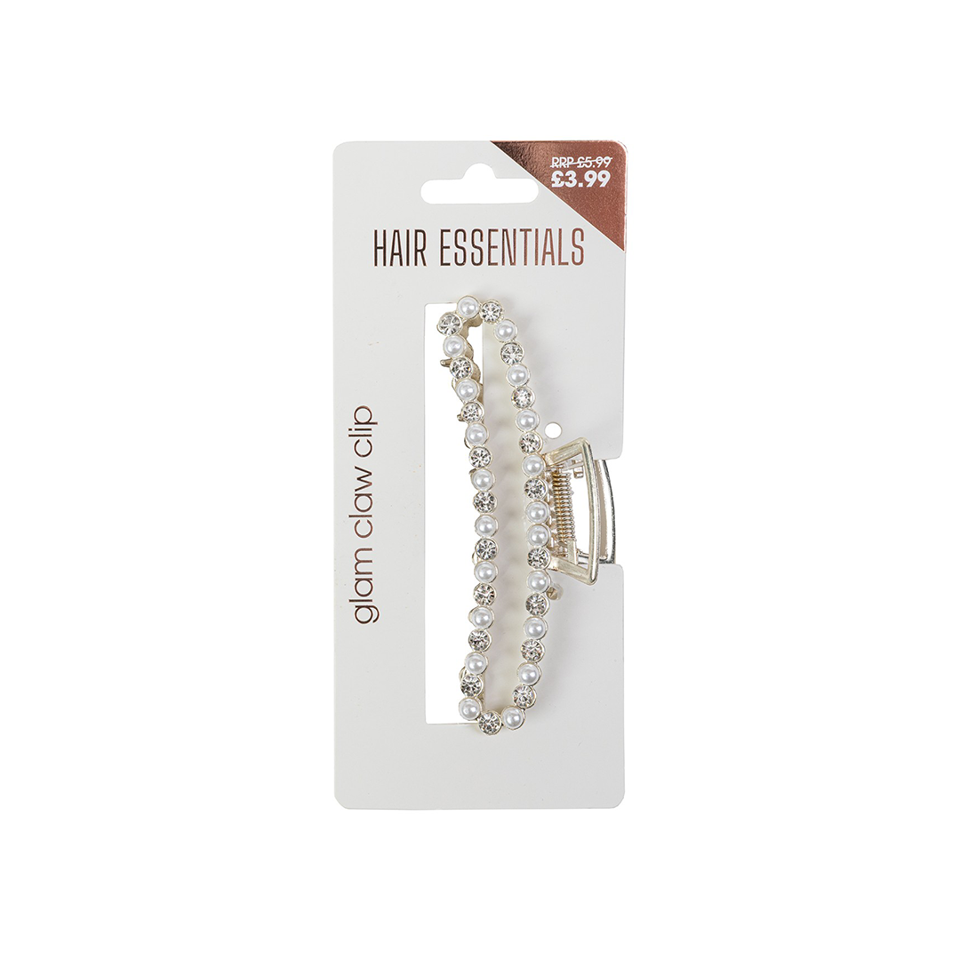 Beauty Outlet Glam Claw Clip Pearl Curve BEAU628
