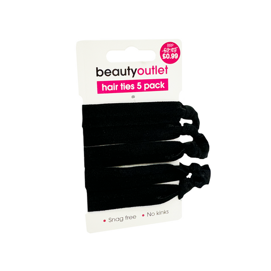 Beauty Outlet Hair Ties Black 5 Pack