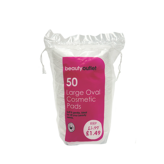 Beauty Outlet Large Oval Cosmetic 50 Pads