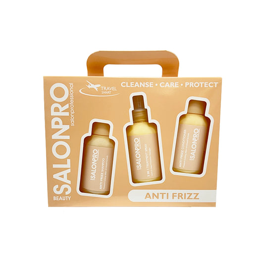 Beauty SalonPro Travel Set Anti Frizz Shampoo Conditioner & 5in1 Treatment Spray