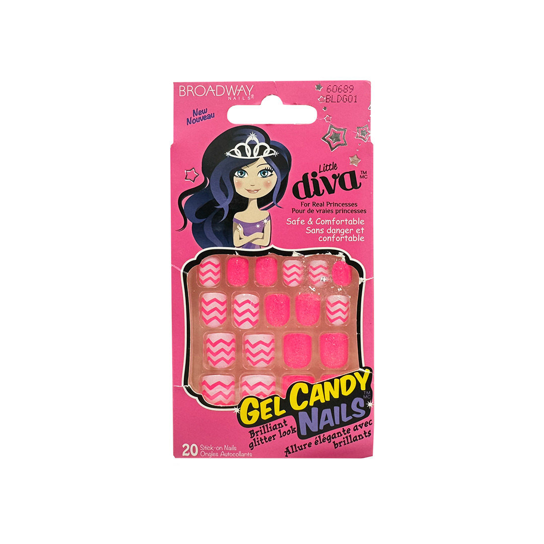 Broadway Little Diva Nails 60689 Pink Zig Zag