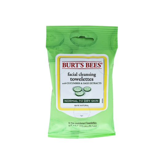 Burts Bees Facial Cleansing Towelettes Normal To Dry Skin