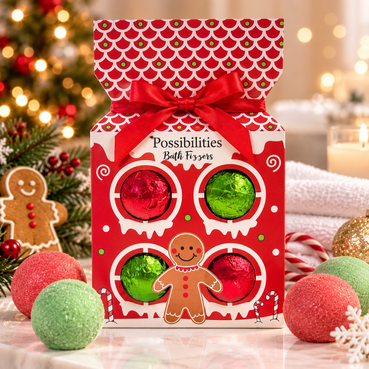 Possibility Gingerbread 4 x 60g Bath Fizzers