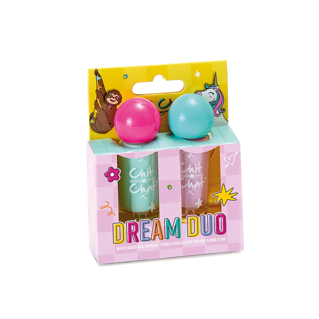 Chit Chat Nail Polish Duo Blue & Pink