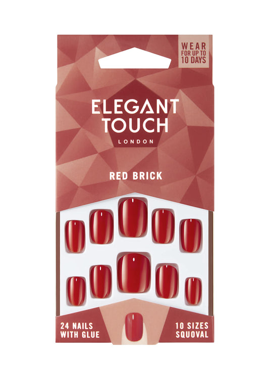 Elegant Touch False Nails Red Brick