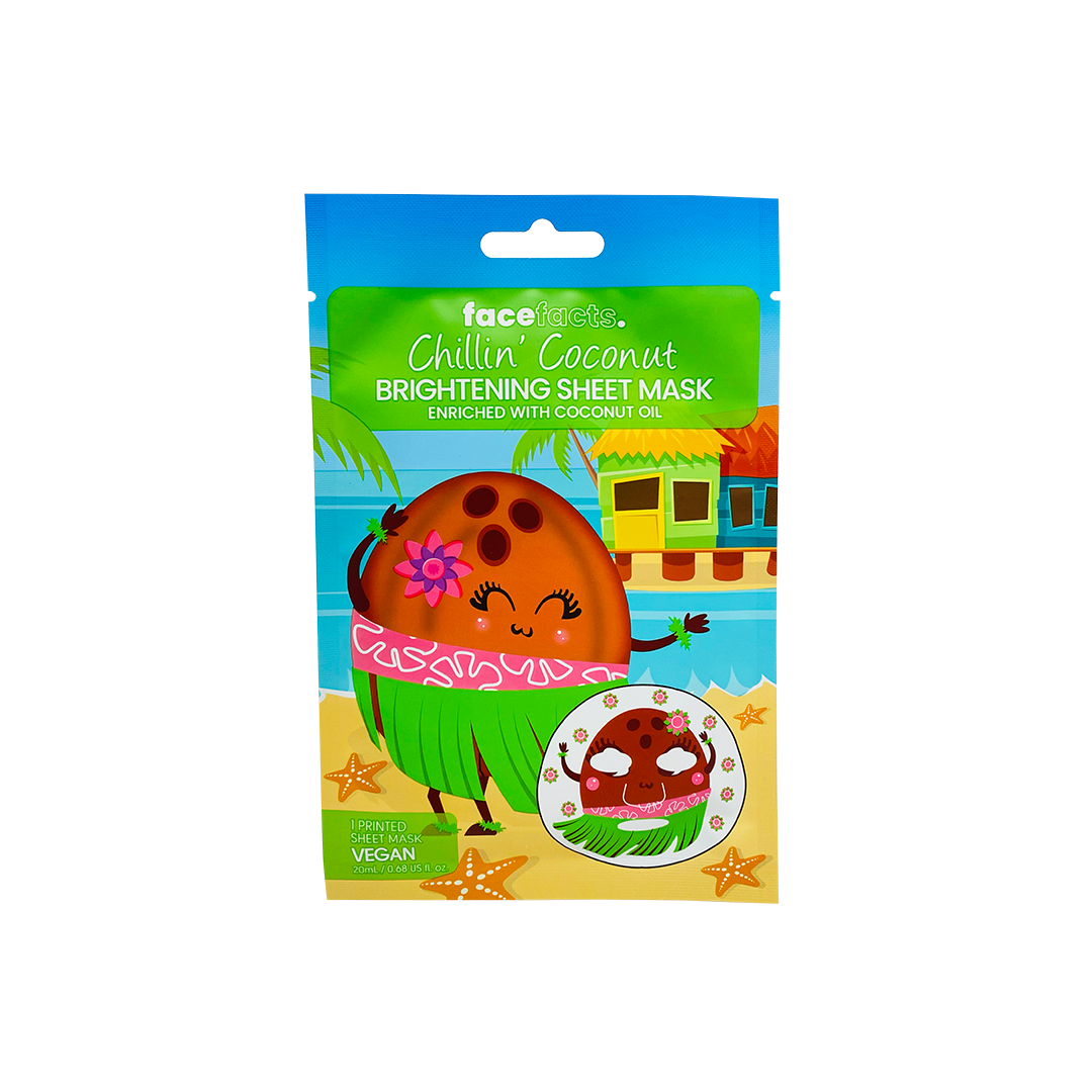 Face Facts Chillin Coconut Brightening Printed Sheet Mask