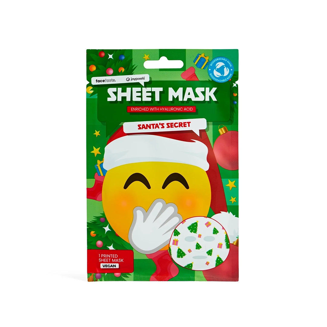 Face Facts Santas Secret Printed Sheet Mask With Hyaluronic Acid
