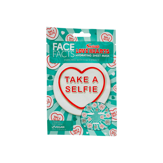 Face Facts Swizzels Love Hearts Take A Selfie Hydrating Sheet Mask