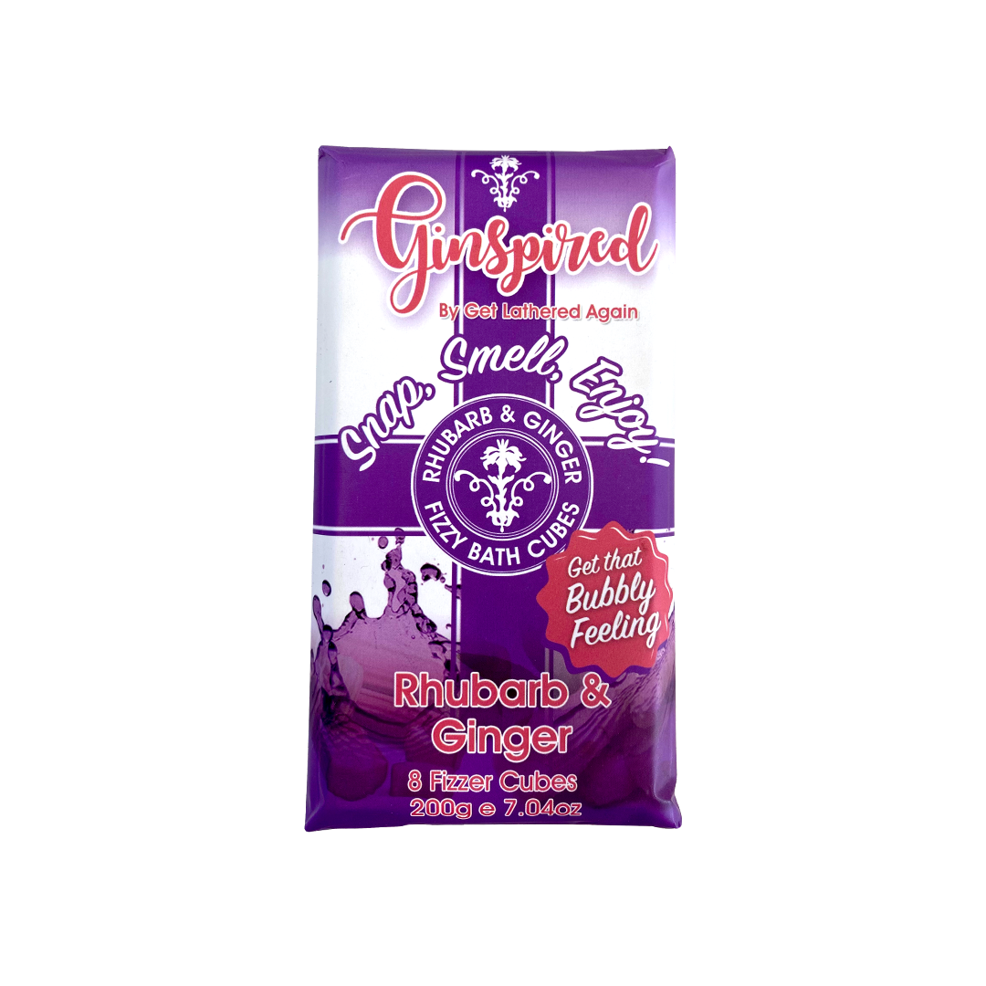 Ginspired Bath Fizzer Cubes Rhubarb & Ginger